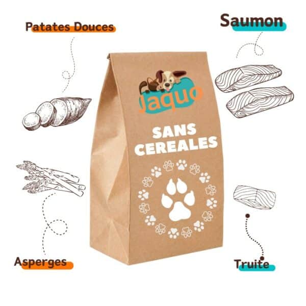 composition recette artisanale saumon sans céréales pour chien