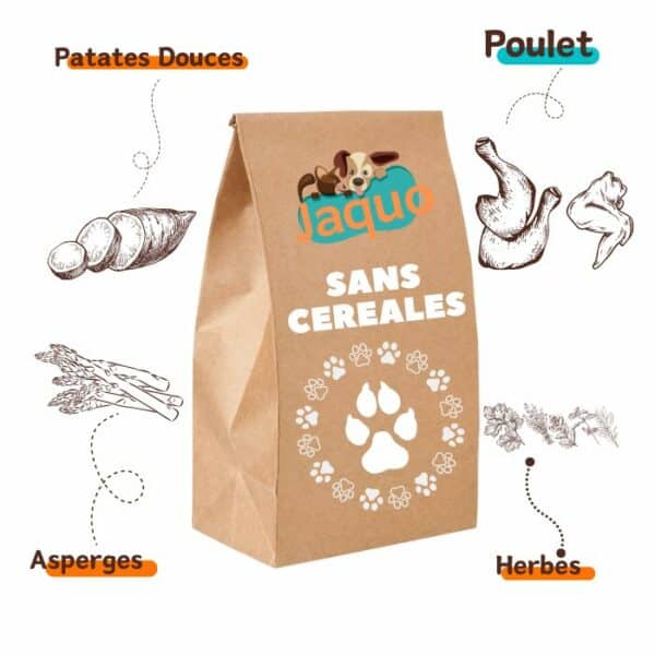 recette Croquettes sans céréales au poulet pour chien