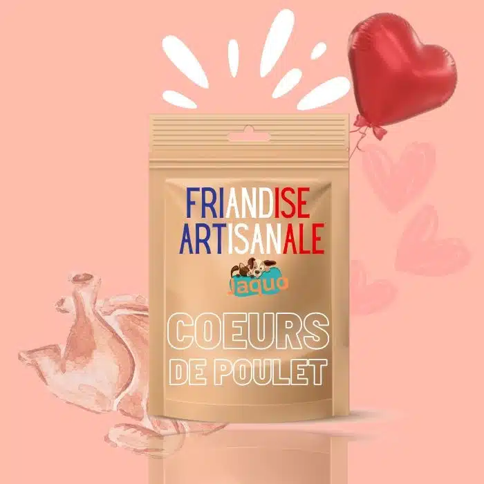 Friandises cuisinées artisanalement Cœurs de poulet pour chien chat