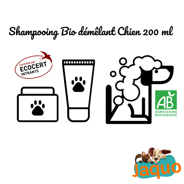 Shampooing Démêlant Bio pour Chien à poils longs