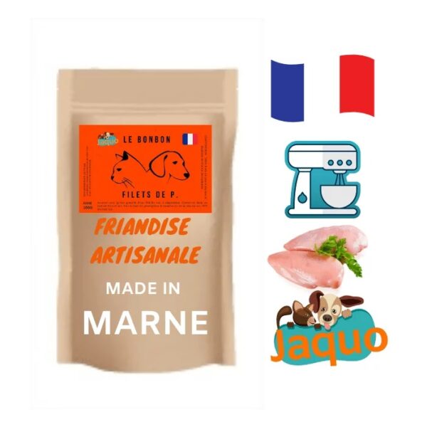 Friandise fait maison pour chien et chat : filet de poulet