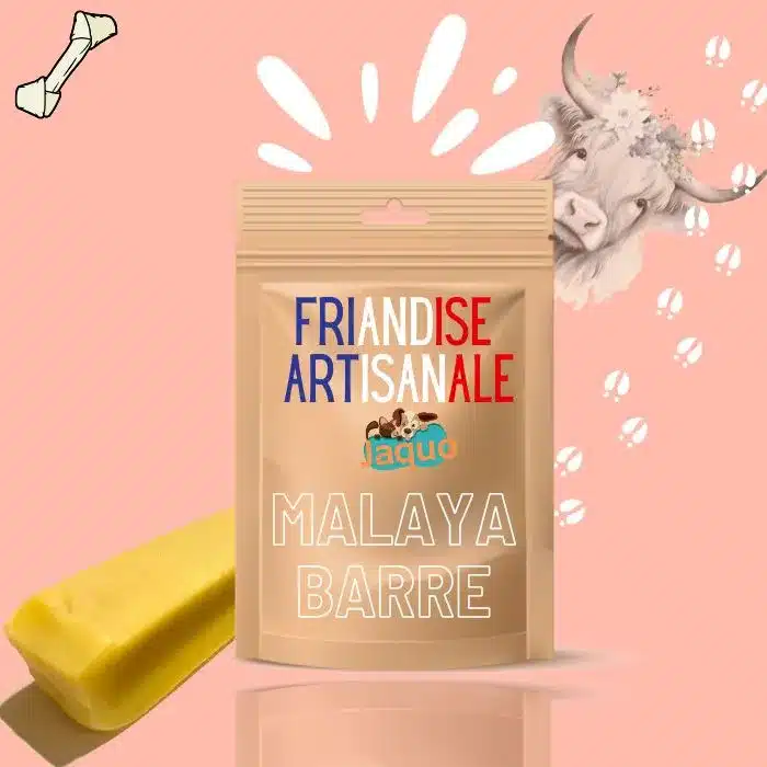 Friandise mastication artisanale chien Malaya barre - fromage de YAK
