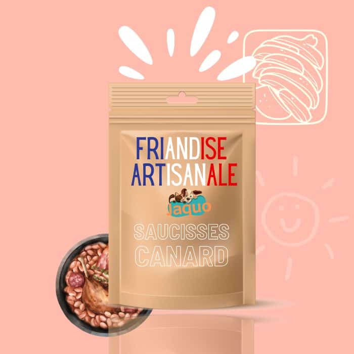 Friandise pour Chat cuisinée fait maison rondelles de saucisse de canard