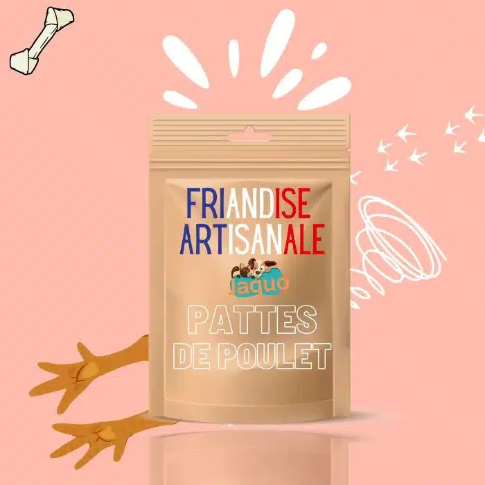 Friandise artisanale mastication Pattes de Poulet pour Chien