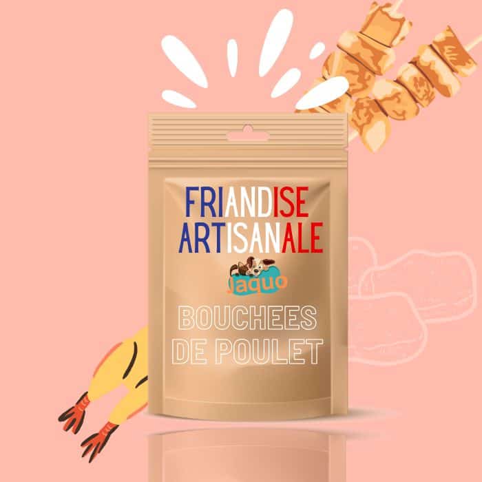 Friandise Artisanale pour Chat : bouchées de poulet rôti