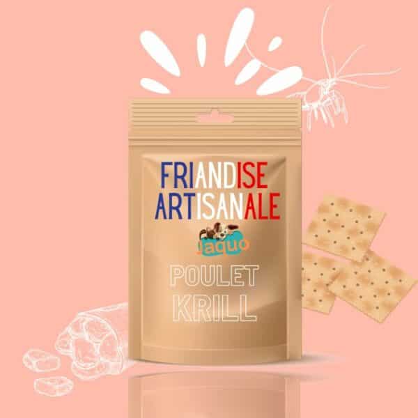 Friandises artisanales cuisinées pour Chat : biscuits de Poulet Krill