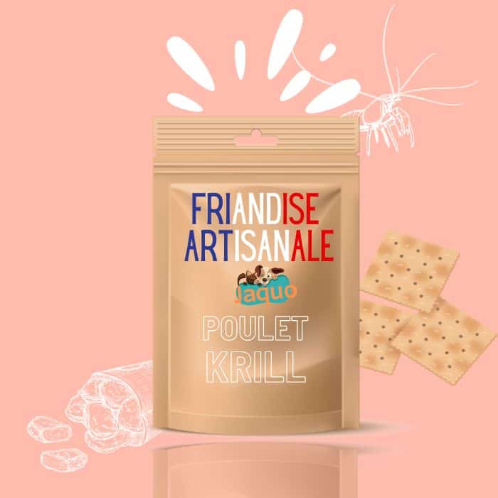 Friandises artisanales cuisinées pour Chat : biscuits de Poulet Krill