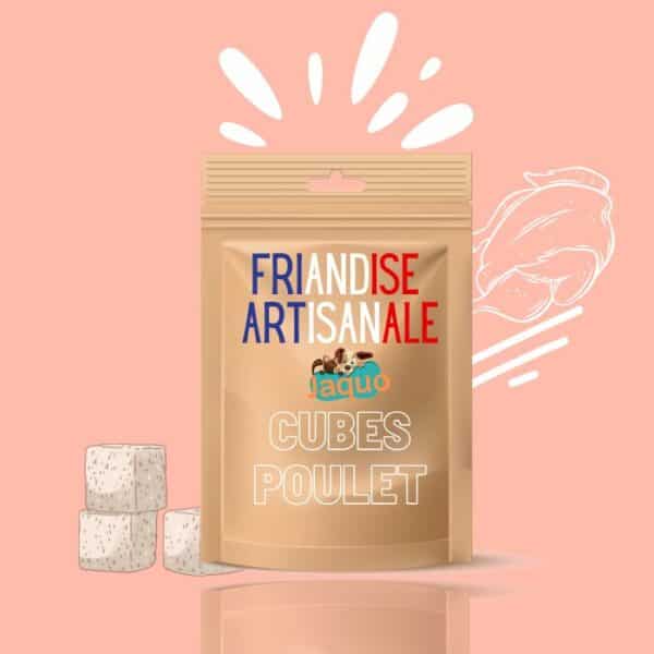 Friandise artisanale chat cube poulet