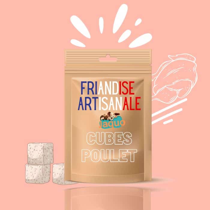 Friandise artisanale chat cube poulet