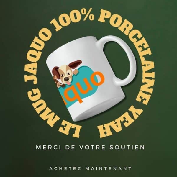 Le Mug ☕︎ Chien Chat JAQUO 100% Porcelaine - 300 ml