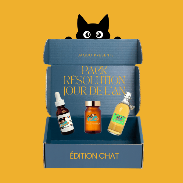 Pack de 3 compléments alimentaires "Résolutions du jour de l'an" JAQUO pour chat