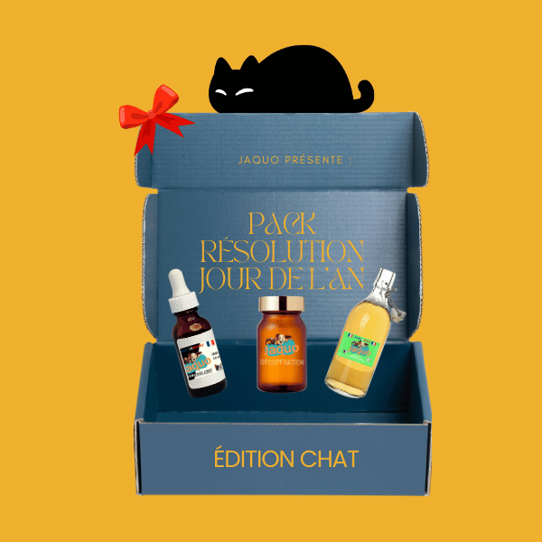 Pack de 3 compléments alimentaires "Résolutions du jour de l'an" JAQUO pour chat