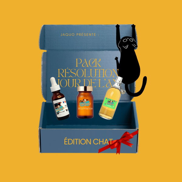 Pack de 3 compléments alimentaires "Résolutions du jour de l'an" JAQUO pour chat